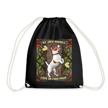 Jack Russell Terrier, Chien, Meilleur Ami - Sac de sport léger - noir - Devant
