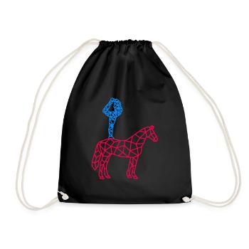 voltige cavalier sauteur - Sac de sport léger - noir - Devant
