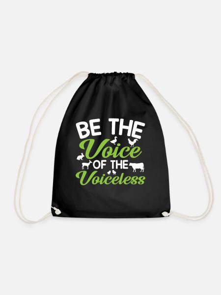 Animal Rights - Be The Voice Of The Voiceless - Drawstring Bag - black