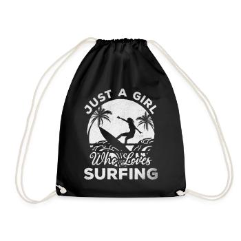Surfer Girls Surfing Girl - Juste une fille qui - Sac de sport léger - noir - Devant