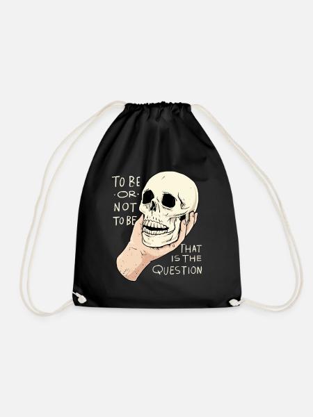 Hamlet Zitat "Sein oder Nichtsein" Design - Turnbeutel - Schwarz
