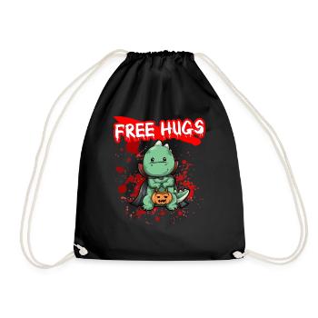 Free Hugs Halloween Sarcasm Scary Creepy Costume - Turnbeutel - Schwarz - Vorne
