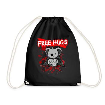 Câlins gratuits Sarcasme d’Halloween Effrayant Effrayant Costume Effrayant - Sac de sport léger - noir - Devant