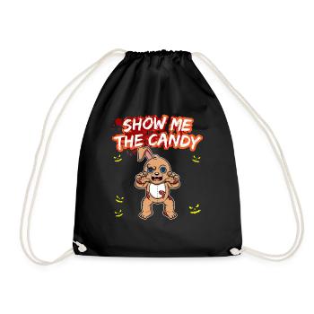 Montrez-moi le truc ou la friandise du costume d’Halloween - Sac de sport léger - noir - Devant