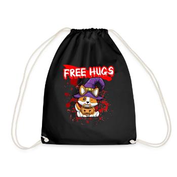 Câlins gratuits Sarcasme d’Halloween Effrayant Effrayant Costume Effrayant - Sac de sport léger - noir - Devant