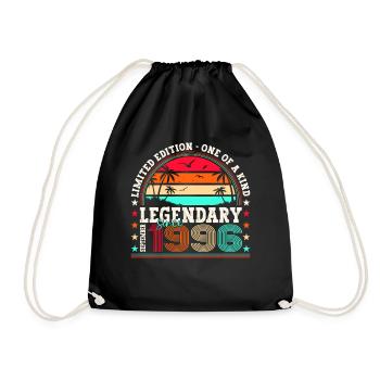 Legendary September 1996 26th birthday gift - Drawstring Bag - black - Front