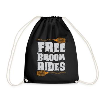 Scary halloween pumpkin witches zombie ghosts - Drawstring Bag - black - Front