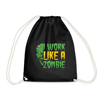 Scary halloween pumpkin witches zombie ghosts - Drawstring Bag - black - Front