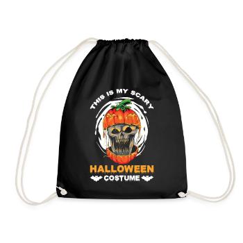 Scary halloween pumpkin witches zombie ghosts - Drawstring Bag - black - Front