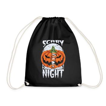 Gruselig Halloween Kürbis Hexen Zombie Gespenster - Turnbeutel - Schwarz - Vorne
