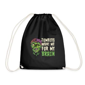 Scary halloween pumpkin witches zombie ghosts - Drawstring Bag - black - Front