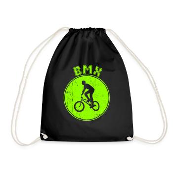 bmx - Drawstring Bag - black - Front