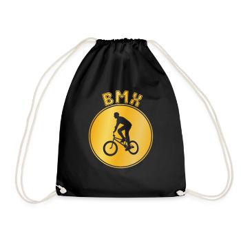 bmx - Drawstring Bag - black - Front
