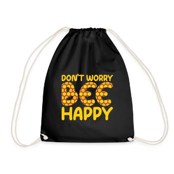 Bees honey bee beekeeper beekeeper gift - Drawstring Bag - black - Front