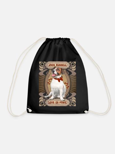Jack-Russell-Terrier, Hund, Jack-Russell-Spruch - Turnbeutel - Schwarz