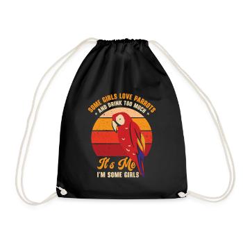 Ara Perroquet Propriétaire Filles Boire - Sac de sport léger - noir - Devant