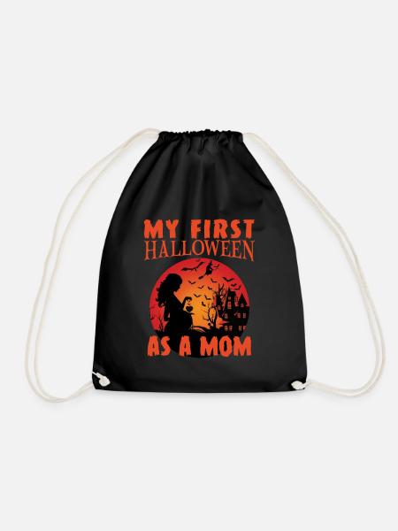 My first Halloween as a Mom Spruch Sprüche - Turnbeutel - Schwarz