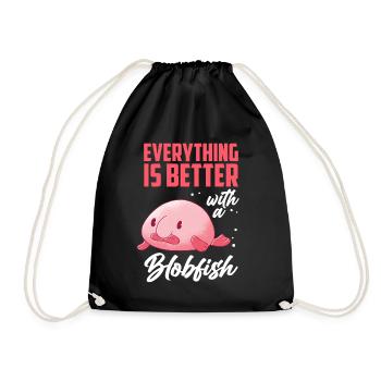 Blobfish tout est mieux drôle blobfish - Sac de sport léger - noir - Devant