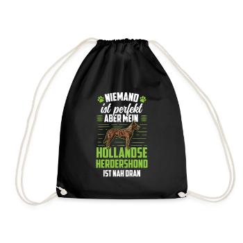 Mein Hollandse Herdershond ist perfekt - Turnbeutel - Schwarz - Vorne