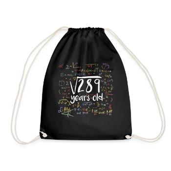 Racine carrée de 289 math nerd 17e anniversaire - Sac de sport léger - noir - Devant