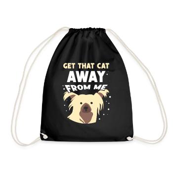 Take The Cat Away From Me Puppy Lover Dog - Drawstring Bag - black - Front