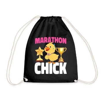 Running Runner Half Marathon - Drawstring Bag - black - Front