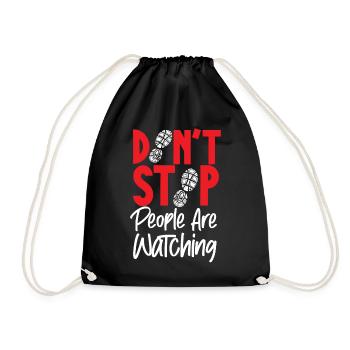 Running Runner Half Marathon - Drawstring Bag - black - Front