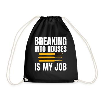 Locksmith Saying For Men Women Locksmith - Drawstring Bag - black - Front