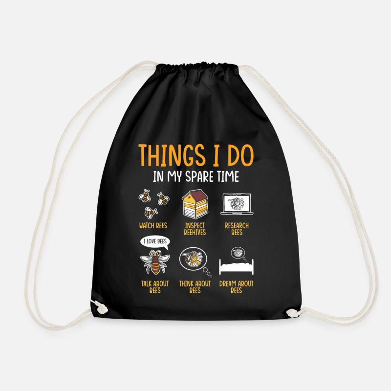 Imker Geschenk Imkerei Bienen - Turnbeutel - Schwarz