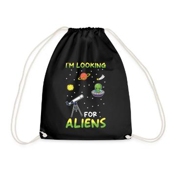 Astronomy Telescope Astronomer Gift - Drawstring Bag - black - Front