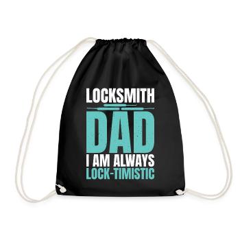 Locksmith Saying For Men Women Locksmith - Drawstring Bag - black - Front