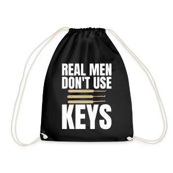 Locksmith Saying For Men Women Locksmith - Drawstring Bag - black - Front