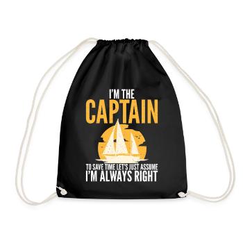 Catamaran sailing - Drawstring Bag - black - Front