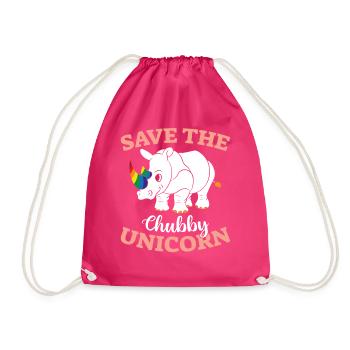 Animal Rights - Save The Chubby Unicorns - Turnbeutel - Fuchsia - Vorne