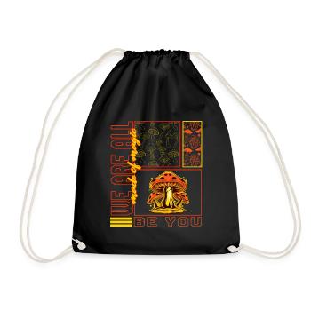 Fungi Shirt, We Are All Made Of Magic Funny - Drawstring Bag - black - Front