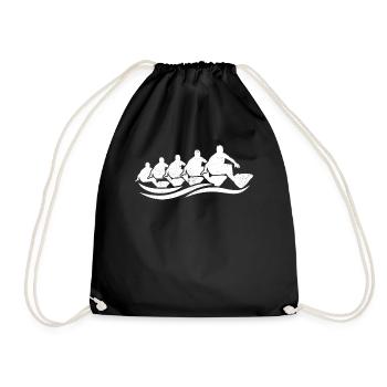 Surfing Group Retro Surfers - Drawstring Bag - black - Front