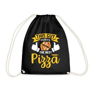 Pizza Design für Pizzabäcker und Pizzaliebhaber - Turnbeutel - Schwarz - Vorne