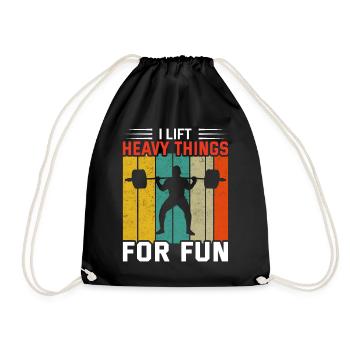 Idée de cadeau de bodybuilder d'haltérophilie haltérophile - Sac de sport léger - noir - Devant