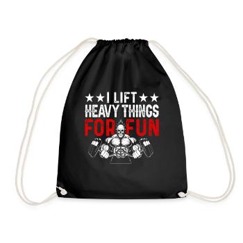 Idée de cadeau de bodybuilder d'haltérophilie haltérophile - Sac de sport léger - noir - Devant