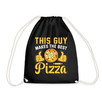 Conception de pizza pour les pizzaïolos et les amateurs de pizza - Sac de sport léger - noir - Devant