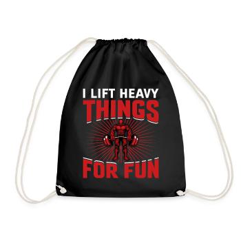 Idée de cadeau de bodybuilder d'haltérophilie haltérophile - Sac de sport léger - noir - Devant