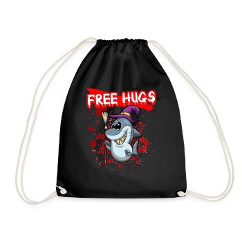Free Hugs Halloween Sarcasm Scary Creepy Costume - Turnbeutel - Schwarz - Vorne
