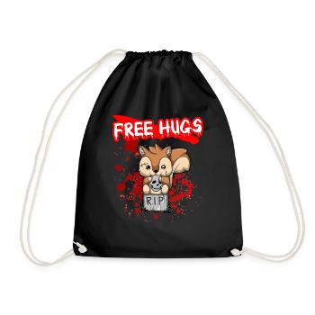 Câlins gratuits Sarcasme d’Halloween Effrayant Effrayant Costume Effrayant - Sac de sport léger - noir - Devant