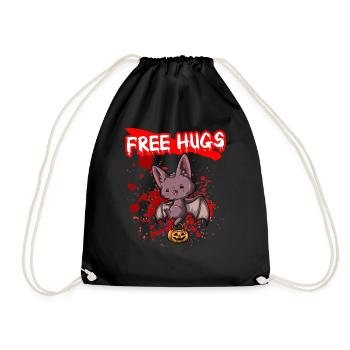 Câlins gratuits Sarcasme d’Halloween Effrayant Effrayant Costume Effrayant - Sac de sport léger - noir - Devant