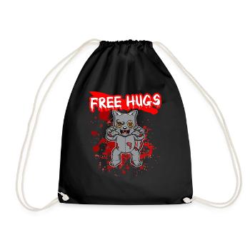 Câlins gratuits Sarcasme d’Halloween Effrayant Effrayant Costume Effrayant - Sac de sport léger - noir - Devant