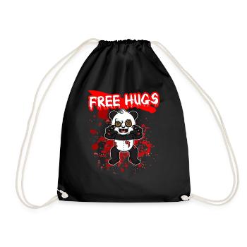 Câlins gratuits Sarcasme d’Halloween Effrayant Effrayant Costume Effrayant - Sac de sport léger - noir - Devant