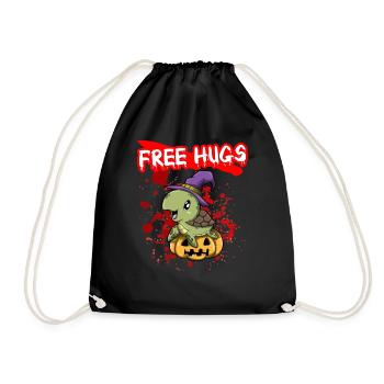 Free Hugs Halloween Sarcasm Scary Creepy Costume - Turnbeutel - Schwarz - Vorne