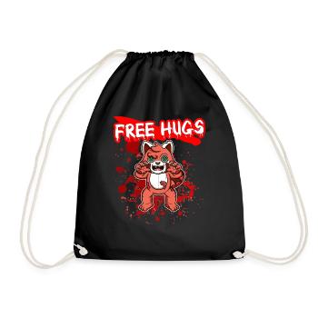 Câlins gratuits Sarcasme d’Halloween Effrayant Effrayant Costume Effrayant - Sac de sport léger - noir - Devant