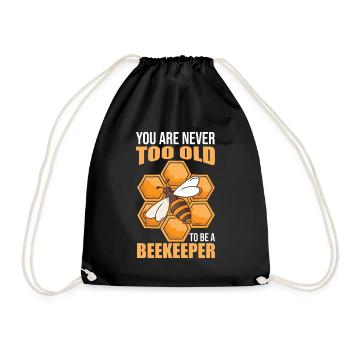 Bees honey bee beekeeper beekeeper gift - Drawstring Bag - black - Front