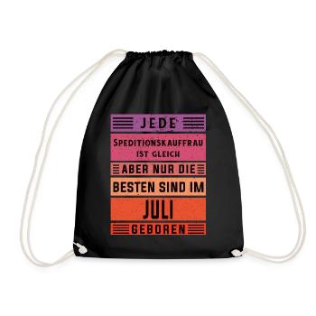 Spediteur Geburtstag Juli geboren - Turnbeutel - Schwarz - Vorne